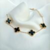 Black Clover Bracelet – Smooth Finish Stainless Steel Jewelry