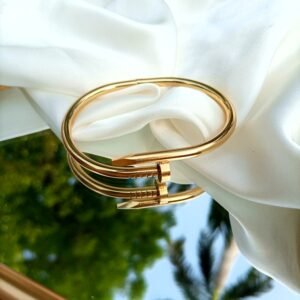 golden nail bracelet