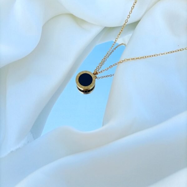 Stainless Steel Black Roman Pendant