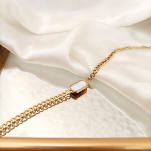 Stainless Steel White Rhinestone Bracelet