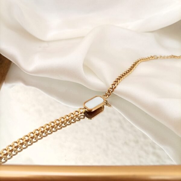 Stainless Steel White Rhinestone Bracelet