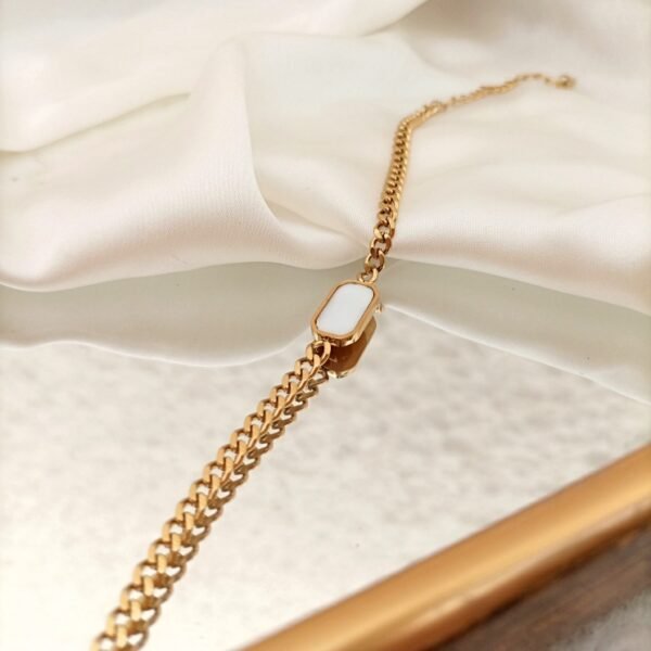 Stainless Steel White Rhinestone Bracelet