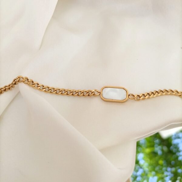 Stainless Steel White Rhinestone Bracelet