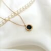 Stainless Steel Black Roman Pendant