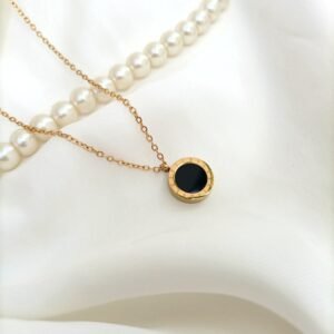 Stainless Steel Black Roman Pendant