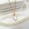 Stainless Steel Pendant with Rhinestone