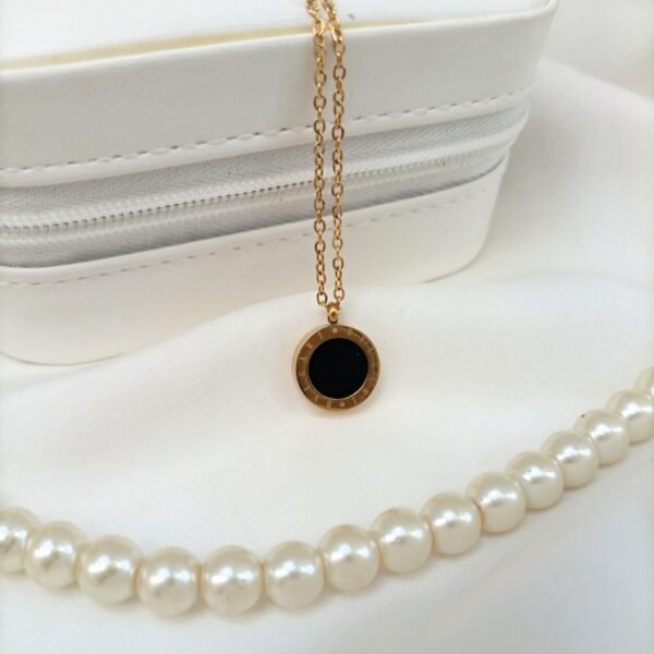 Stainless Steel Black Roman Pendant