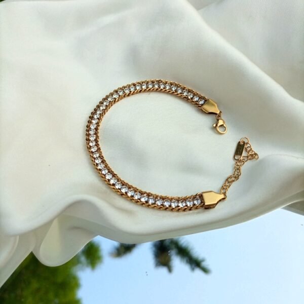 Dazzling Stainless Steel Crystal Bracelet