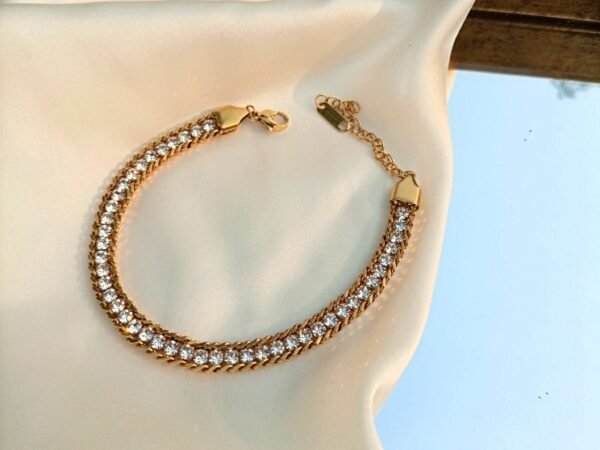 Dazzling Stainless Steel Crystal Bracelet