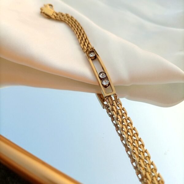 Sleek Bracelet with Stones