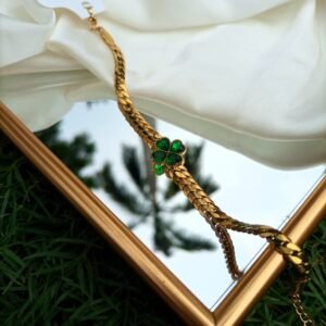 Green Heart Stone Bracelet