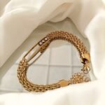 Sleek Bracelet with Stones