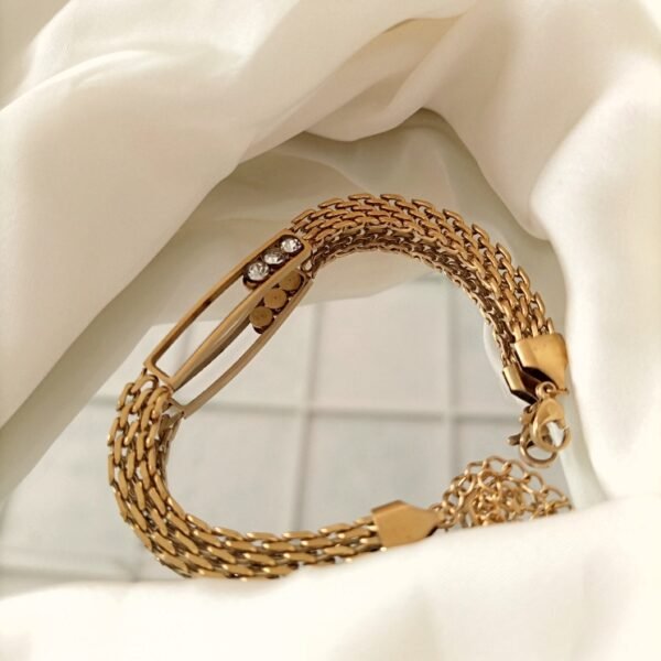 Sleek Bracelet with Stones