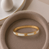 Sleek Bracelet with White Accent
