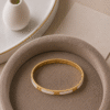 Sleek Bracelet with White Accent