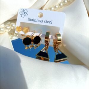 Black and gold earrings