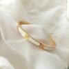 Sleek Bracelet with White Accent