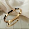 Sleek Bracelet with Black Accent