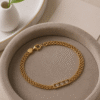 Sleek Bracelet with Stones