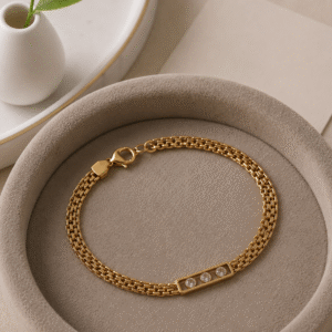 Sleek Bracelet with Stones