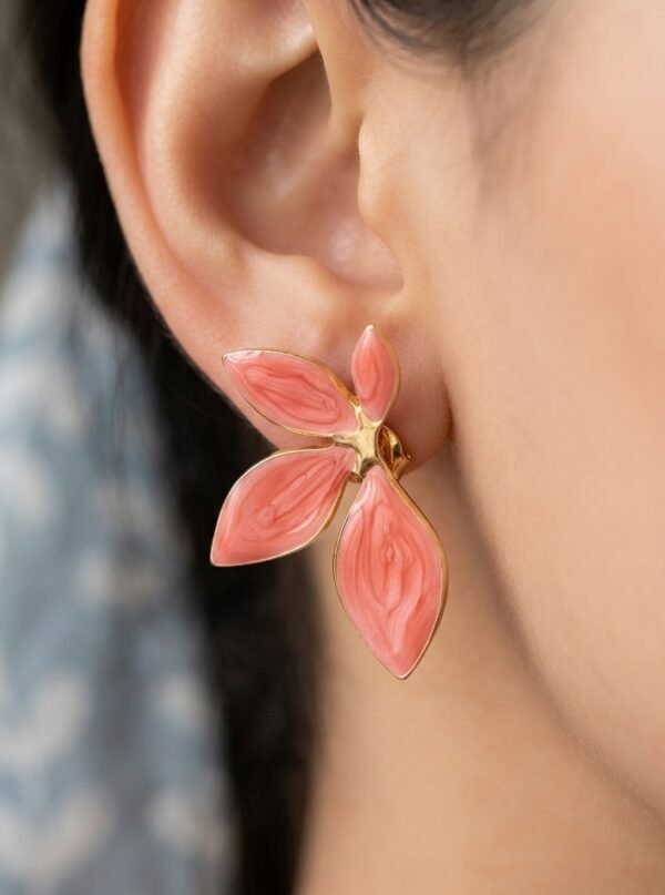 pink-floral-petal-statement-earrings