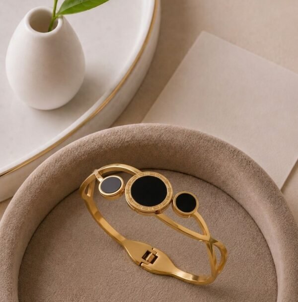 Black Roman Disk Bracelet