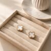 White Clover Stud Earrings