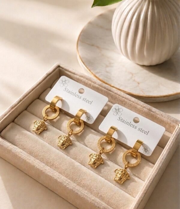 Versace-Inspired Drop Studs