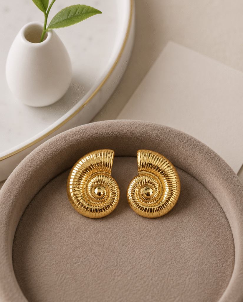 Golden Shell Earrings