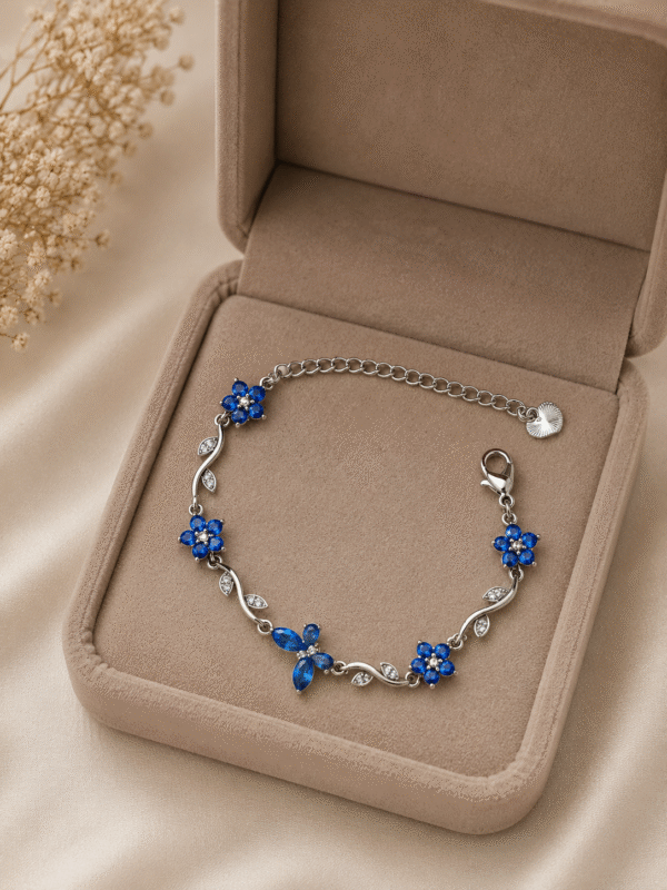 Silver Blue Butterfly bracelet
