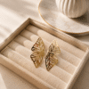 Golden Butterfly Wing Earrings