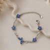 Silver Blue Butterfly Bracelet