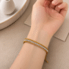 Gold Crystal Tennis Chain Bracelet