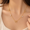 Tiny Bows Stainless Steel Necklace