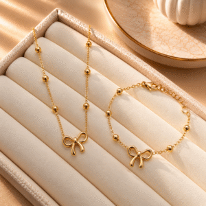 Bow Bracelet & Pendant Combo