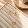 Golden Heart Necklace & Earrings