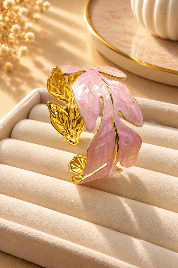 Blush Pink Leaf Handcuff